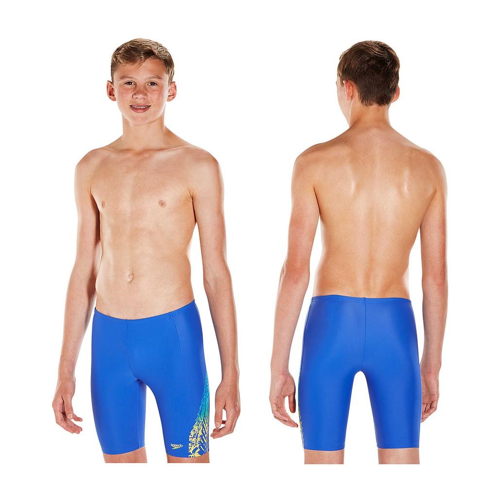 Speedo Boys Lightning Spritz Panel Jammer Shorts Size 26 Colour Blue ...